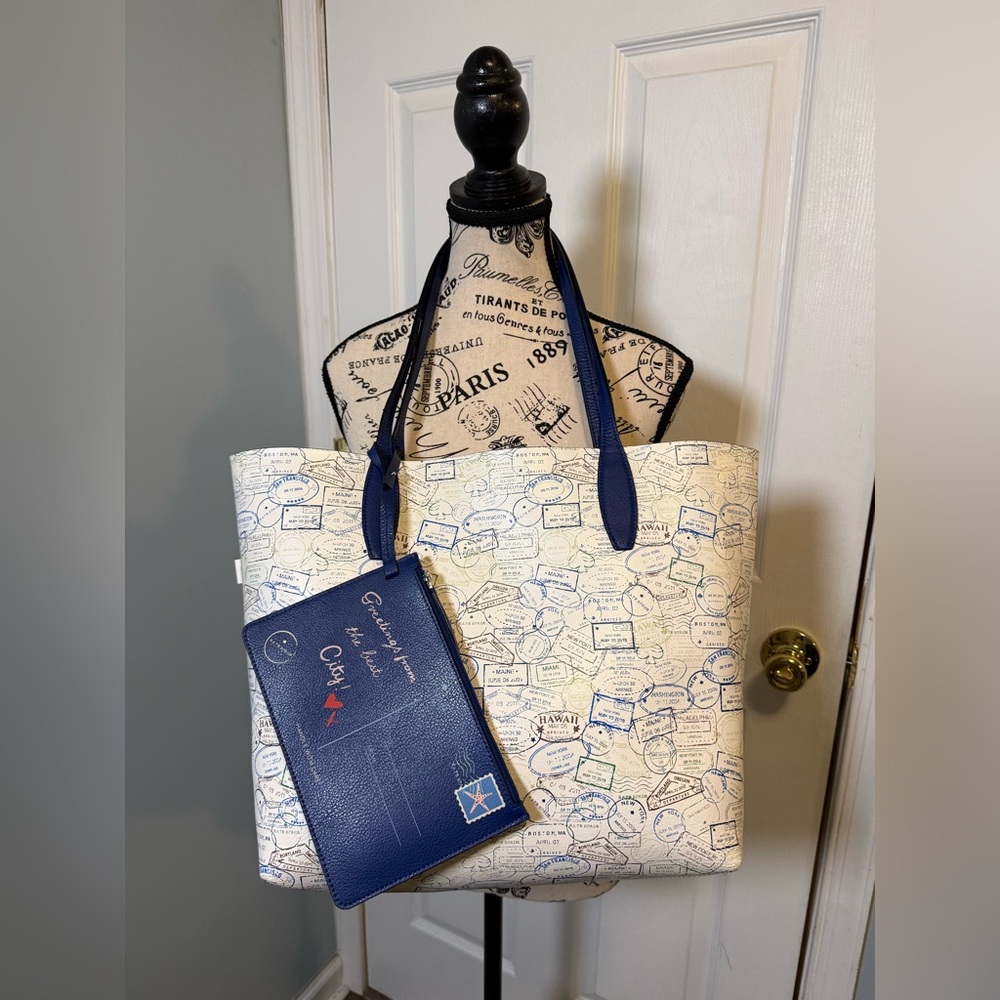 Kate Spade Reversible Bon Voyage tote with dust bag and extra gift